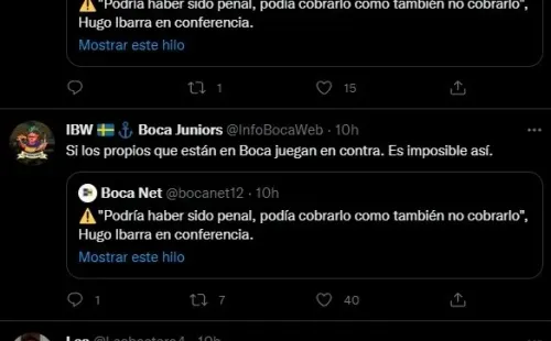 Los tuits de los hinchas.