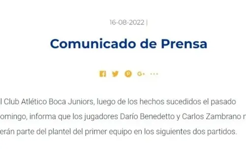 Foto: Página oficial de Boca Juniors.