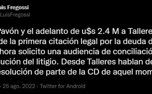 La situación entre Boca y Talleres.