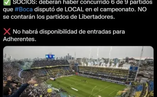 Las medidas de Boca.