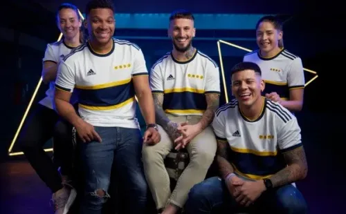 Los cinco cracks que presentaron la camiseta de Boca.