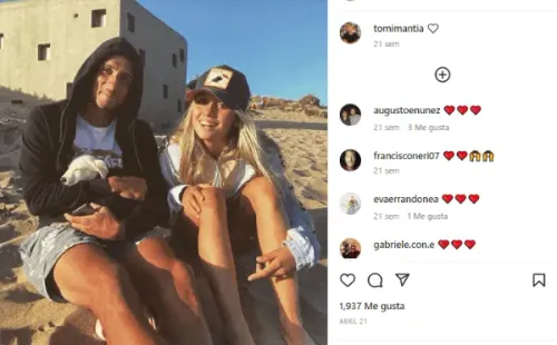 Una de las fotos que confirma el romance entre Morena Beltrán y Tomás Mantía (Foto: Instagram Tomás Mantía)