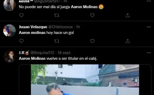 Los hinchas apoyan a Molinas.