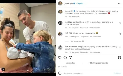 La publicación de Foyth.