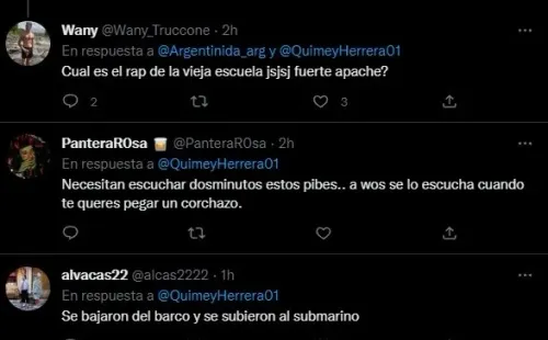Los comentarios de los hinchas.