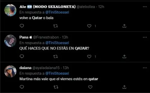 Los mensajes para Tini.