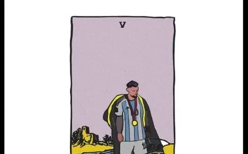 El dibujo de un hincha.