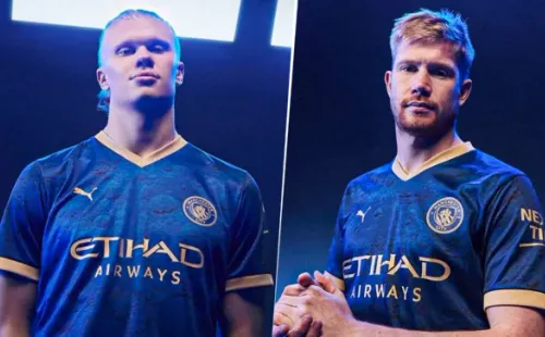 Haaland y De Bruyne con la camiseta del City. (Foto: Manchester City)