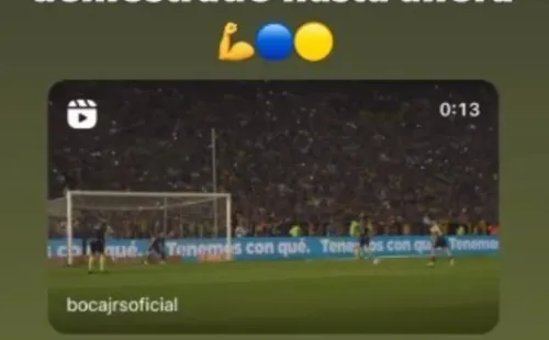 La publicación de Cavani en su cuenta de Instagram, tras el triunfo por penales de Boca sobre Talleres.
