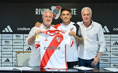 Enzo Díaz, uno de los jugadores que renovó su contrato. (Foto: Prensa River).