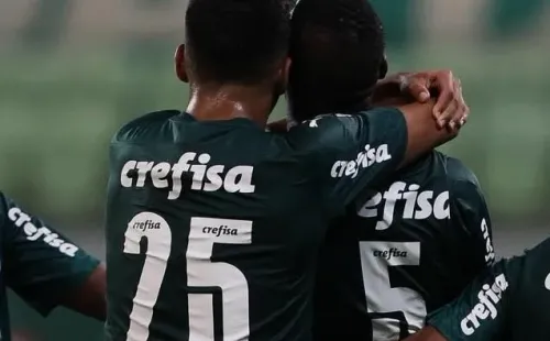 Gabriel Menino e Patrick de Paula tomaram conta do meio de campo do Palmeiras e devem estar de titulares no derby (Foto: César Greco)