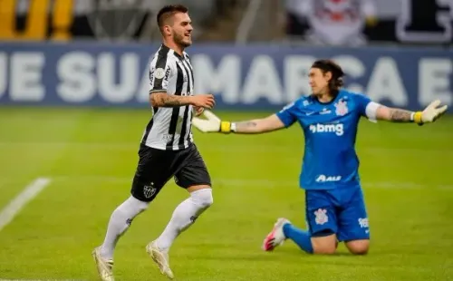 Nathan comemora gol da virada do Atlético diante do Corinthians pelo Brasileirão (Foto: Bruno Cantini/Atlético)