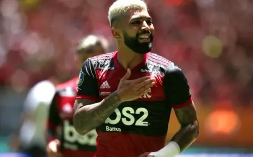 Gabigol comemorando gol pelo Fla — Foto: Getty Images