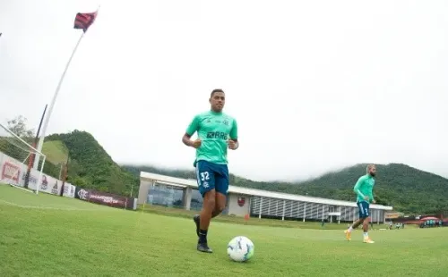 Pedro Rocha no Ninho do Urubu — Foto: Alexandre Vidal / Flamengo