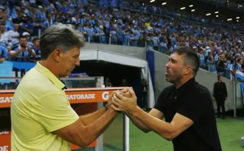 Renato e Coudet: argentino não venceu clássicos em 2020