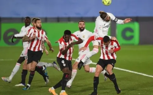 Disputa entre Real Madrid x Athletic Bilbao, pela La Liga. Foto: Getty Images