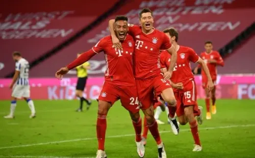 Jogadores do Bayern de Munique comemoram gol. Foto: Getty Images