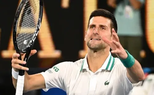 Djokovic durante jogo do Australian Open. Foto: Getty Images