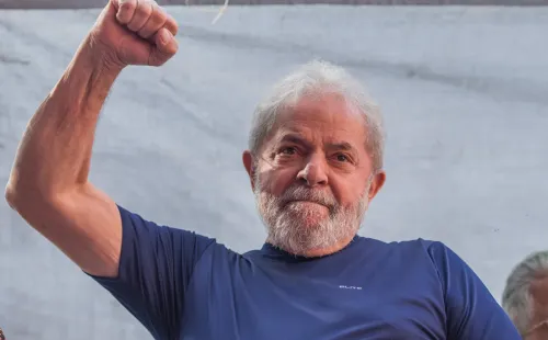 Lula em São Bernardo do Campo em 2018. Foto: Getty Images