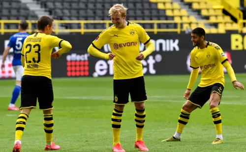 Comemoração de gol do Borussia Dortmund. Foto: Getty Images