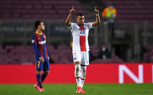 Comemoração de gol de Mbappé. Foto: Getty Images