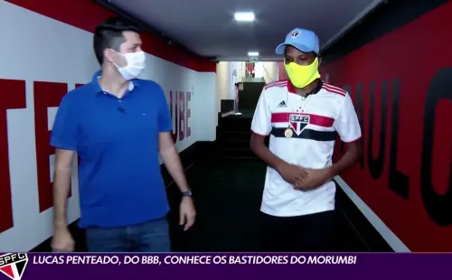 Lucas Penteado no Morumbi (Foto: Reprodução vídeo)