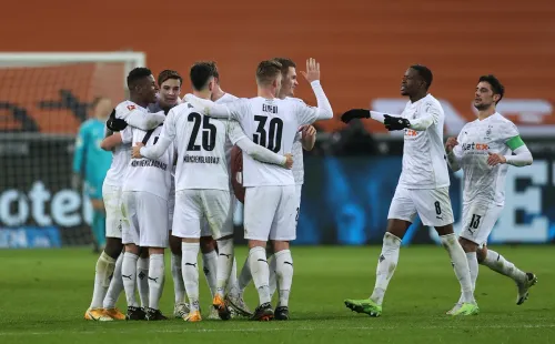 Comemoração de gol do Monchengladbach. Foto: Getty Images