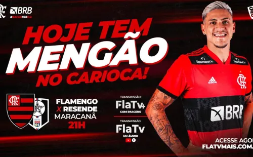Flamengo enfrenta o Resende nesta noite. (Foto: Reprodução Twitter Flamengo)