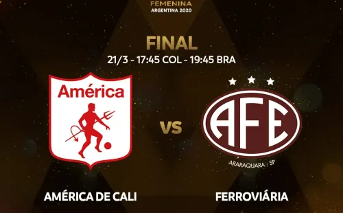 América de Cali x Ferroviária fazem a final da Libertadores Feminina. (Foto: Reprodução Twitter Conmebol)