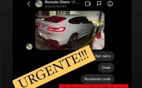 Carro do jogador foi encontrado horas depois - Foto: Reprodução/Instagram.