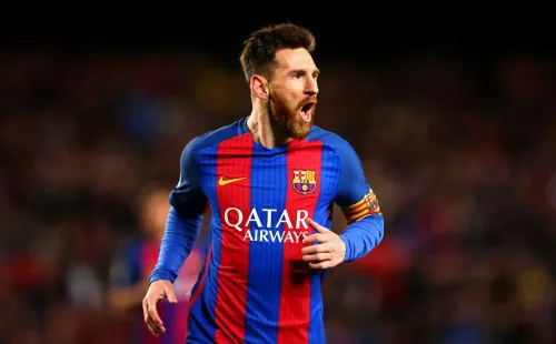 Messi em partida pelo Barcelona. Foto: Getty Images