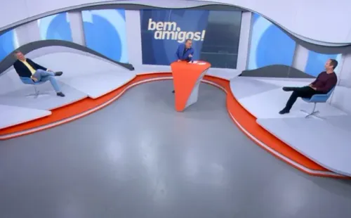 Galvão Bueno no programa “Bem, Amigos”. Foto: (Reprodução TV)