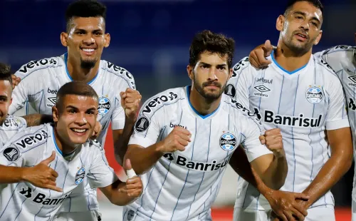Comemoração de gol do Grêmio. Foto: Getty Images