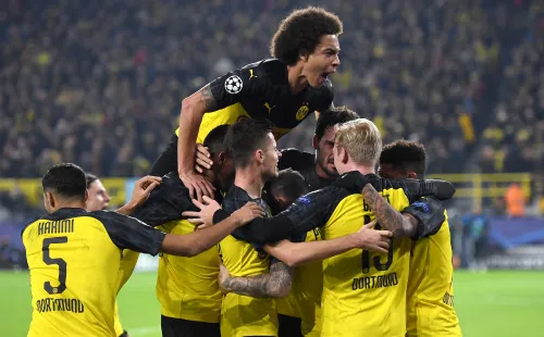 Jogadores do Borussia, antes da pandemia. Foto: Getty Images