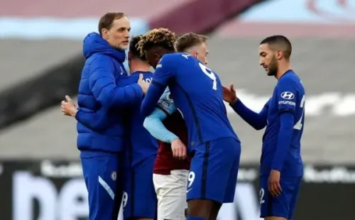 Comemoração de gol do Chelsea. Foto: Getty Images