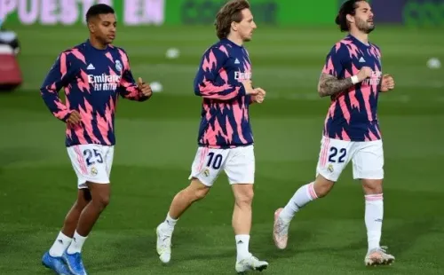 Jogadores do Real Madrid durante treinamento. Foto: Getty Images