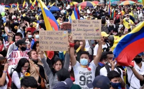 Manifestações na Colômbia. (Foto: Getty Images)