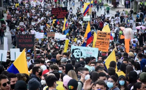 Protestos na Colômbia contra o governo. (Foto: Getty Images)