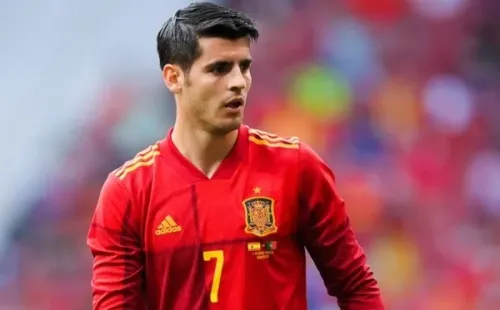 Morata com a camisa da Espanha. Foto: Getty Images