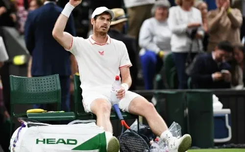 Murray comemorando vitória em Wimbledon. (Foto: Getty Images)