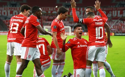Comemoração de gol do Internacional. Foto: Getty Images