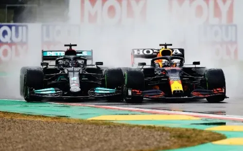 Verstappen e Hamilton lado a lado (Foto: Getty Images)