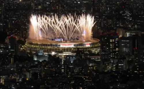 Cerimônia de abertura das Olimpíadas é realizada no Estádio Olímpico de Tóquio. Foto: Getty Images