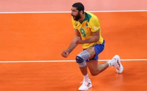 Celebração de Wallace, do Brasil. Foto: Getty Images