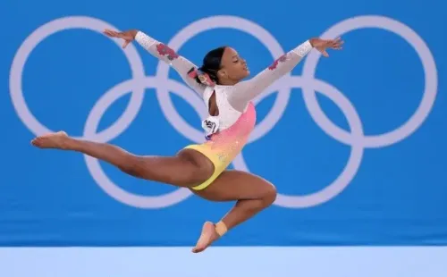 Ginasta Rebeca Andrade, que será porta-bandeira do Brasil na cerimônia de encerramento. (Foto: Getty Images)