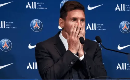 Lionel Messi em sua apresentação no PSG. (Foto: Getty Images)