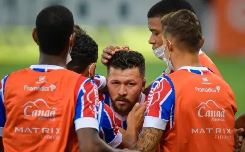 Rossi, do Bahia, em comemoração de gol. Foto: Getty Images