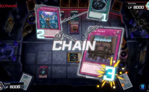 Sistema de chain da ativação de cartas mágicas e armadilhas(Reprodução/Konami)
