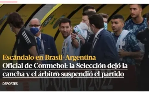 Clarín repercutindo o que aconteceu entre o jogo Brasil x Argentina. (Foto: Reprodução)
