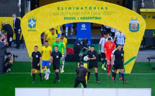 Jogo entre Brasil x Argentina foi suspenso. (Foto: Marcello Zambrana/AGIF)